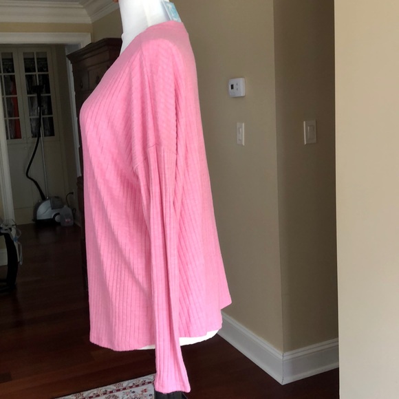 Pink long sleeve ribbed top - Picture 4 of 6